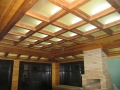 Кессонный потолок из сосны